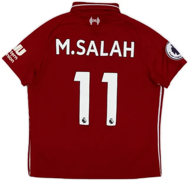 NewBalance 2018-19 Liverpool Home Shirt M.Salah #11 - 9/10 - (S.Boys)