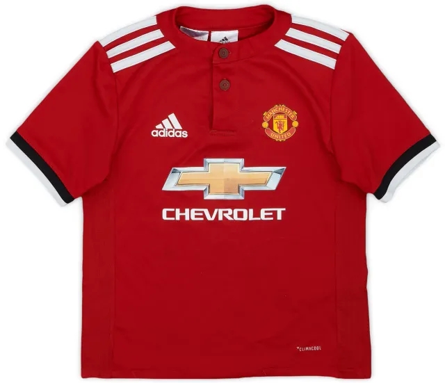 adidas 2017-18 Manchester United Home Shirt - 10/10 - (5-6 Years)