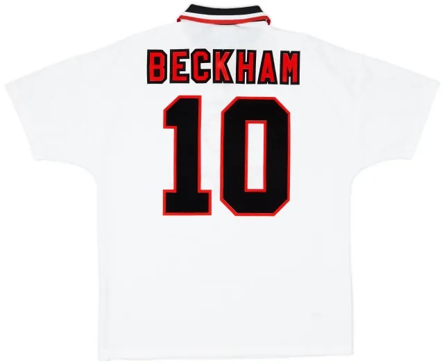 Umbro 1996-97 Manchester United Away Shirt Beckham #10 - 7/10 - (L)