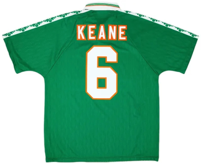 Umbro 1996-98 Ireland Home Shirt Keane #6 - 9/10 - (L)