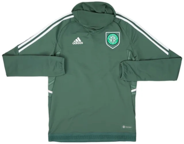 2022-23 Celtic adidas Hooded Drill Top - 9/10 - (S)
