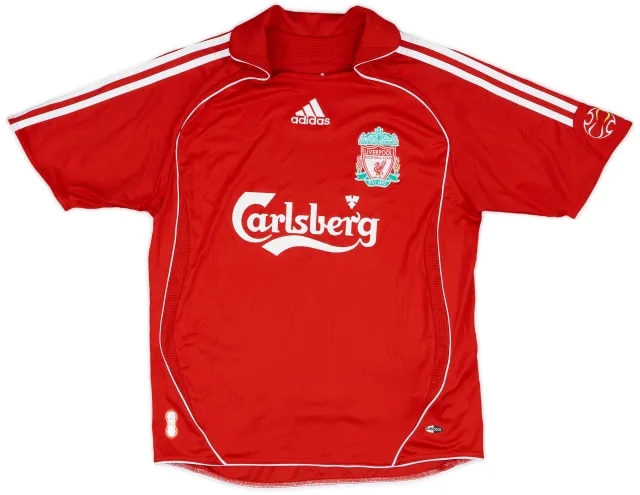 adidas 2006-08 Liverpool Home Shirt - 10/10 - (L.Boys)