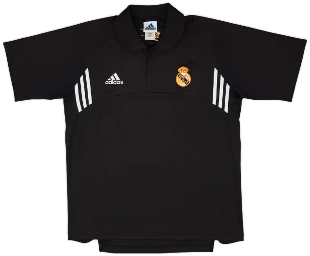 2002-03 Real Madrid Centenary adidas 1/4 Zip Polo Shirt - 8/10 - (M/L)