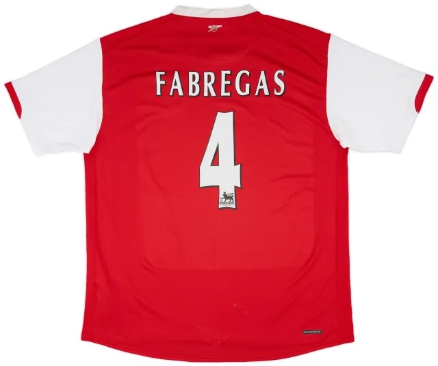 Nike 2006-08 Arsenal Home Shirt Fabregas #4 - 5/10 - (XL)