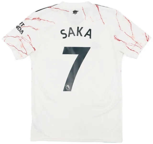adidas 2020-21 Arsenal Away Shirt Saka #7 - 7/10 - (S)