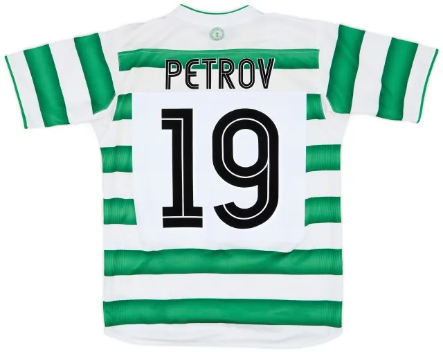 Umbro 2003-04 Celtic Home Shirt Petrov #19 - 6/10 - (S)