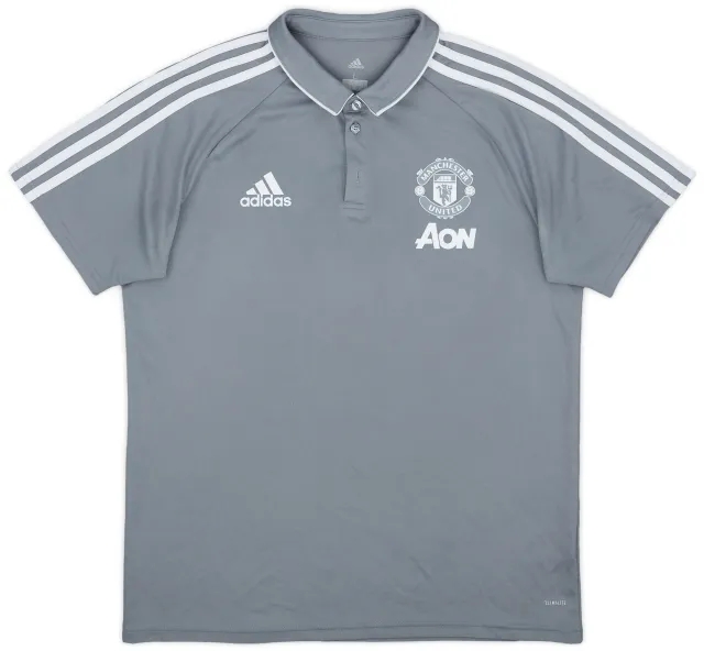 2017-18 Manchester United adidas Polo Shirt - 8/10 - (L)