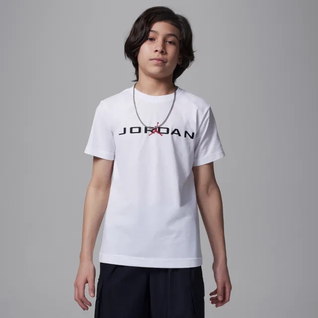 Nike Jordan Older Kids' Air Stretch T-Shirt - White - Cotton