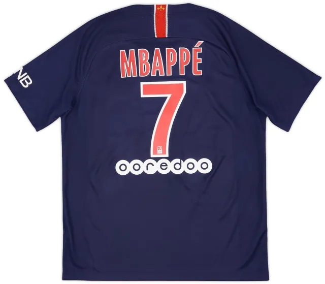 Nike 2018-19 Paris Saint-Germain Home Shirt Mbappe #7 - 9/10 - (L)