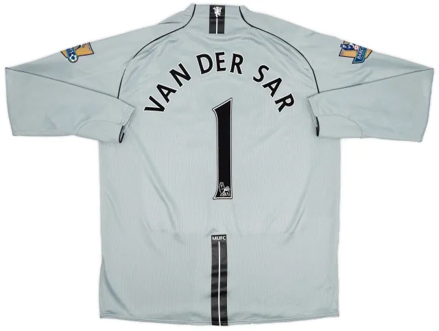 Nike 2007-08 Manchester United Player Issue GK Shirt Van Der Sar #1 - 9/10 - (XXL)