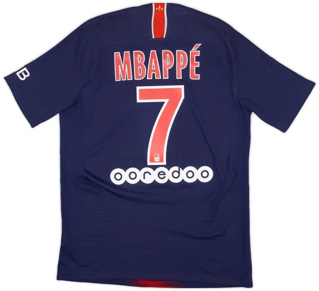 Nike 2018-19 Paris Saint-Germain Authentic Home Shirt Mbappe #7 - 9/10 - (M)