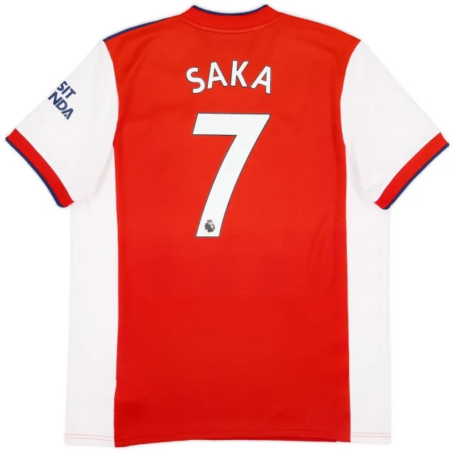 Nike 2021-22 Arsenal Home Shirt Saka #7 - 8/10 - (XL)