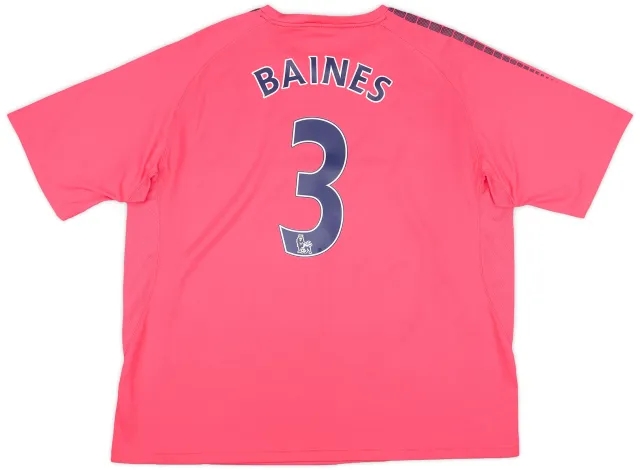LeCoqSportif 2010-11 Everton Away Shirt Baines #3 - 9/10 - (XXL)