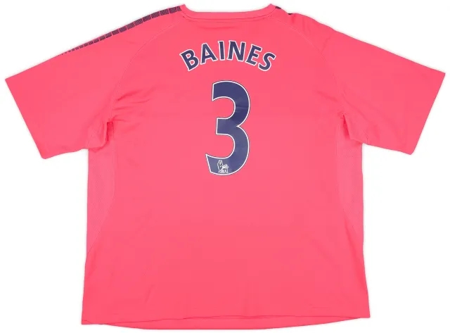 LeCoqSportif 2010-11 Everton Away Shirt Baines #3 - 9/10 - (XXL)