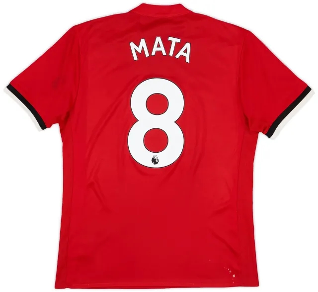 adidas 2017-18 Manchester United Home Shirt Mata #8 - 6/10 - (M)