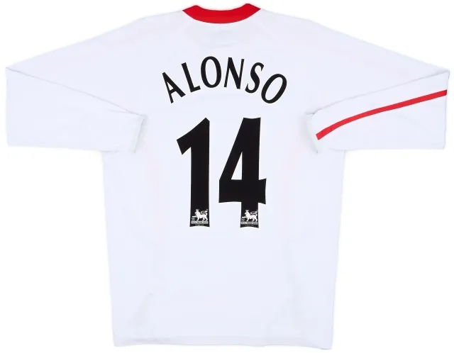 Reebok 2005-06 Liverpool Away L/S Shirt Alonso #14 - 6/10 - (M)
