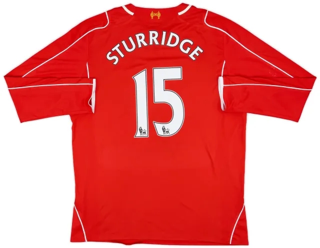 2014-15 Liverpool Home L/S Shirt Sturridge #15 - 6/10 - (XL)