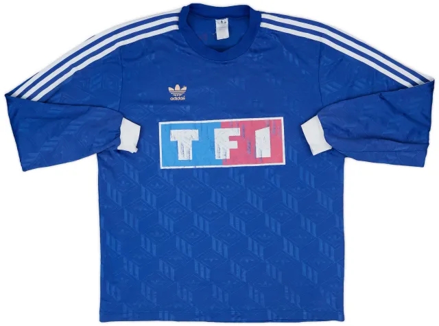 adidas 1980s Coupe de France Home L/S Shirt #3 - 6/10 - (XXL)