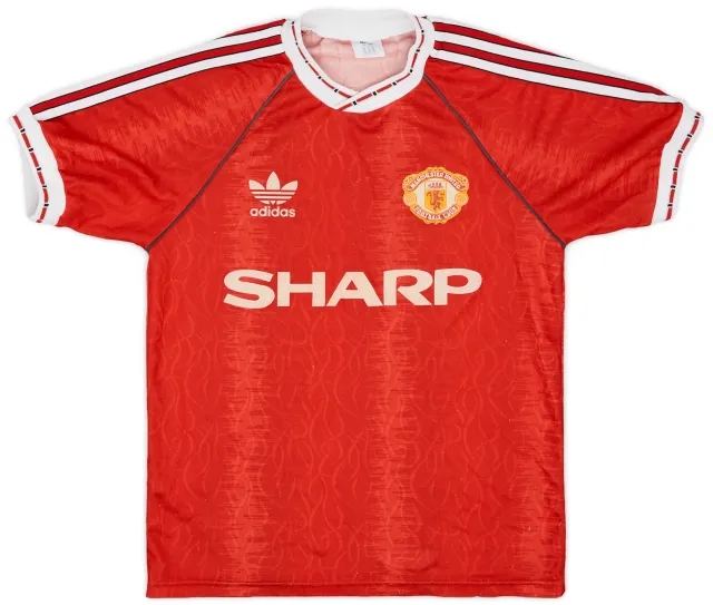 adidas 1990-92 Manchester United Home Shirt - 7/10 - (S)