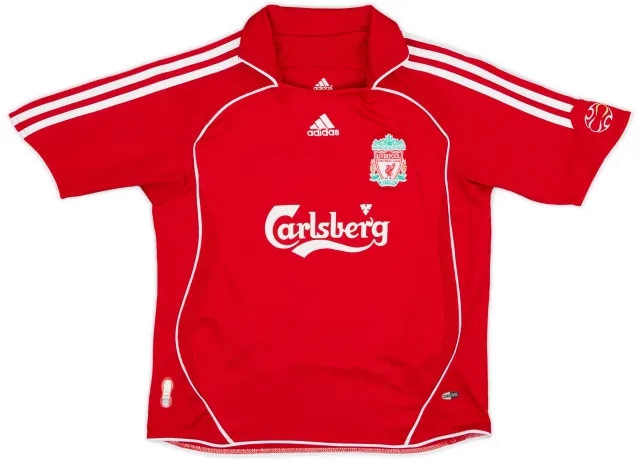adidas 2006-08 Liverpool Home Shirt - 9/10 - (S.Boys)