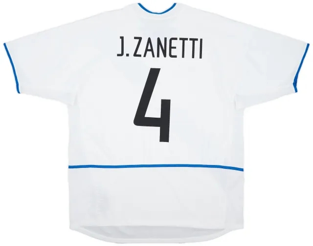 Nike 2002-03 Inter Milan Away Shirt Zanetti #4 - 8/10 - (XXL)