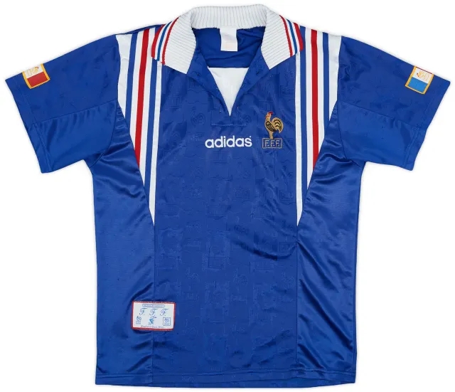 adidas 1996-98 France Home Shirt - 8/10 - (S)