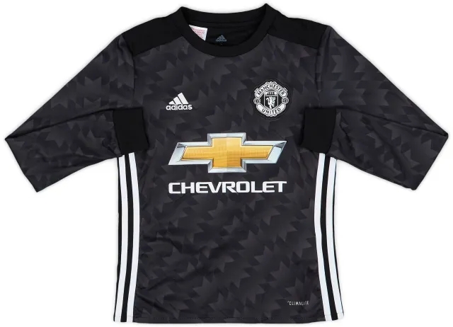 adidas 2017-18 Manchester United Away L/S Shirt - 9/10 - (S.Boys)