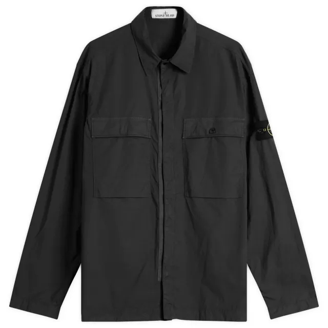 Stone Island Men's Tela Paracadute Shirt Jacket Black
