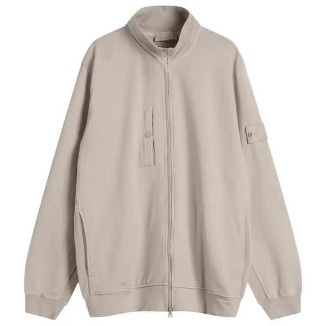 Stone Island Men's Ghost Piece Full Zip Sweatshirt Dust