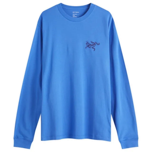 Arc'teryx Men's Kragg SL Cotton Bird Tile Long Sleeve T-Shirt Electra/Soulsonic