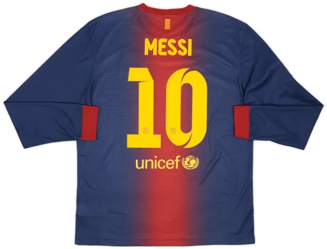 Nike 2012-13 Barcelona Home L/S Shirt Messi #10 - 9/10 - (L)
