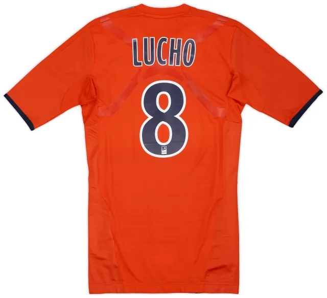 adidas 2011-12 Olympique Marseille Player Issue TechFit Third Shirt Lucho #8 - 9/10 - (M)