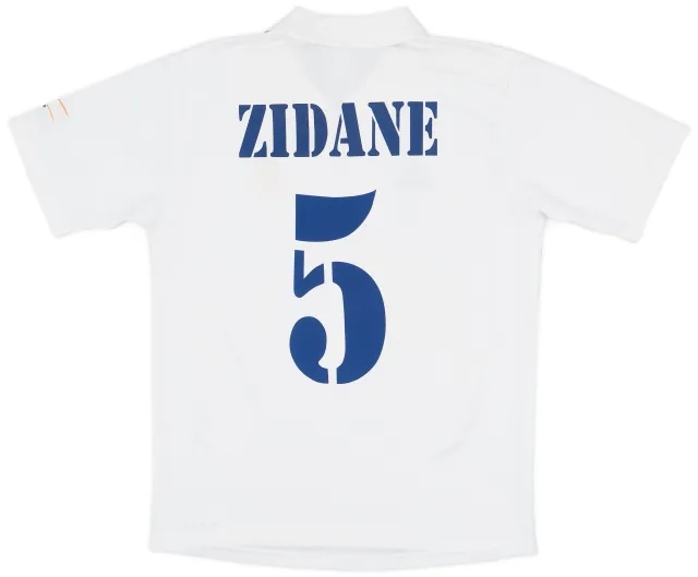 adidas 2001 Real Madrid Home Shirt Zidane #5 - 8/10 - (S)
