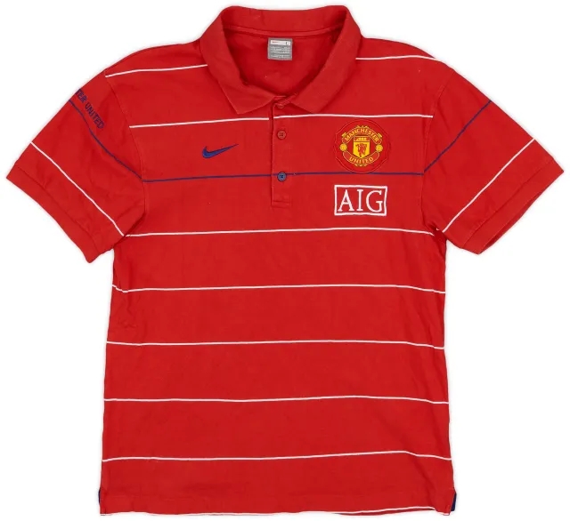 2008-09 Manchester United Nike Polo Shirt - 9/10 - (L)