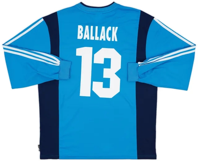 adidas 2002-03 Bayer Leverkusen Player Issue Away L/S Shirt Ballack #13 - 8/10 - (XL)