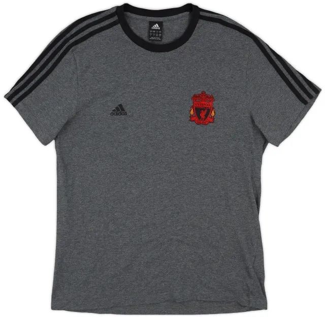 2010-11 Liverpool adidas Cotton Tee - 9/10 - (L)