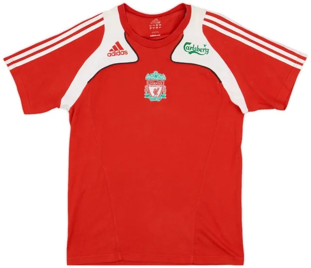 adidas 2008-09 Liverpool addias Cotton Tee - 7/10 - (S)