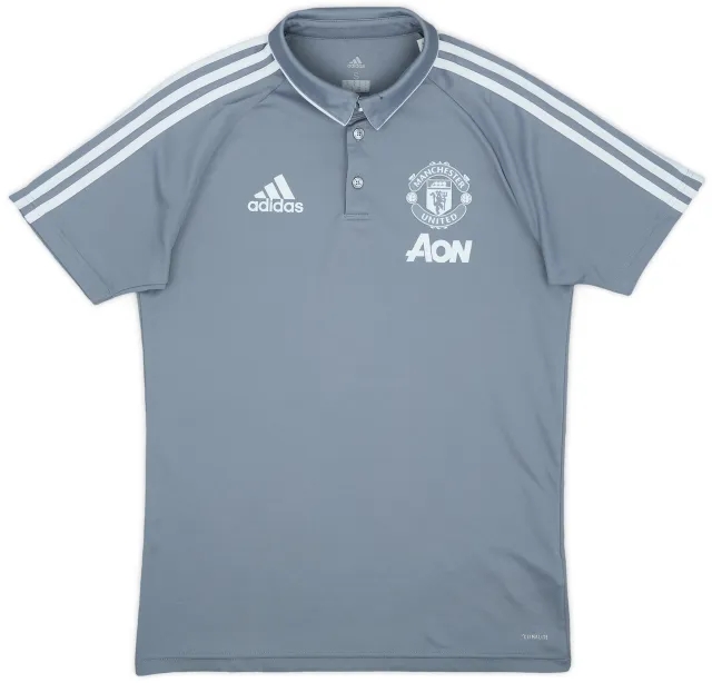 2017-18 Manchester United adidas Polo Shirt - 9/10 - (S)