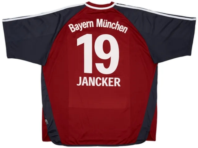 adidas 2001-02 Bayern Munich Home Shirt Jancker #19 - 9/10 - (XXL)