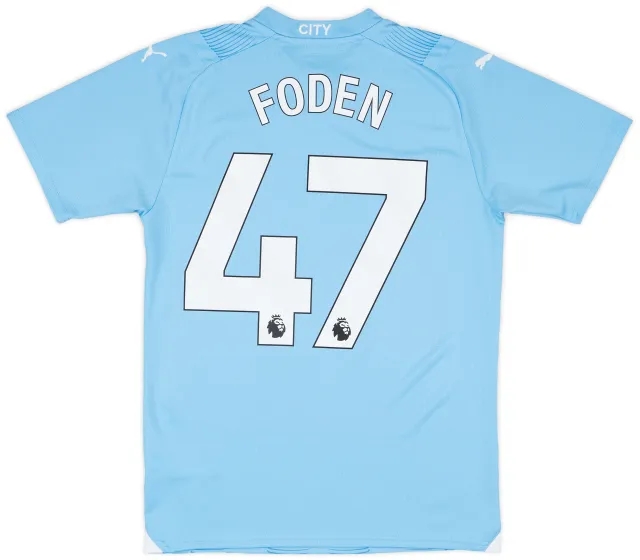 Puma 2023-24 Manchester City Home Shirt Foden #47 - 10/10 - (S)
