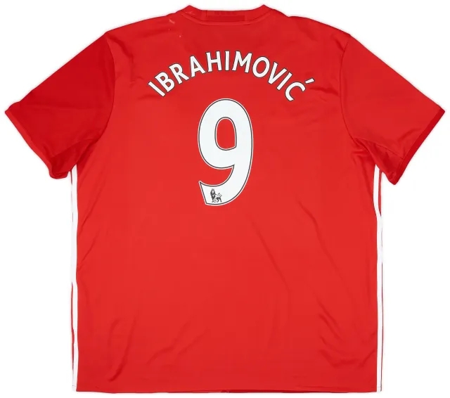 adidas 2016-17 Manchester United Home Shirt Ibrahimovic #9 - 6/10 - (XXL)