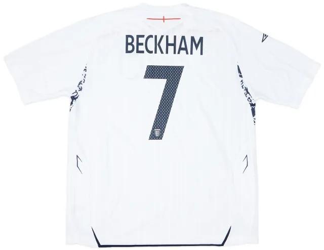 Umbro 2007-09 England Home Shirt Beckham #7 (XXL)