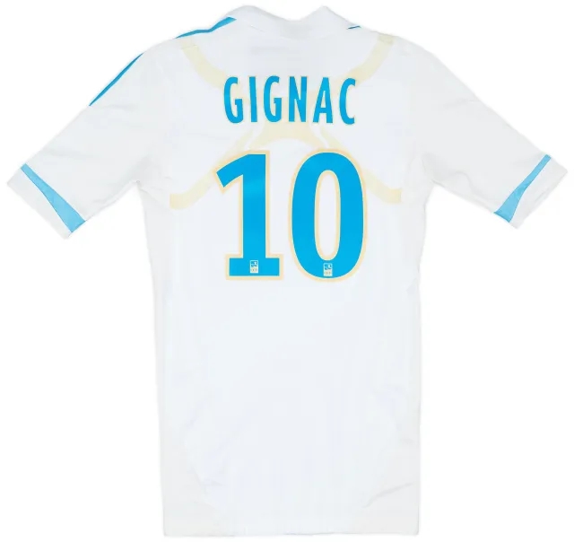 adidas 2011-12 Olympique Marseille Player Issue Home Shirt Gignac #10 - 10/10 - (M)