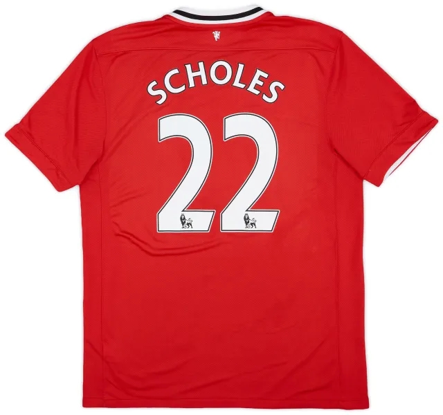 Nike 2011-12 Manchester United Home Shirt Scholes #22 - 7/10 - (L)