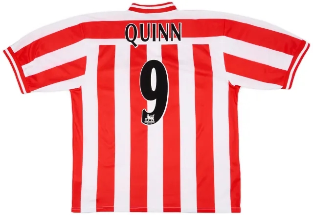 Asics 1999-00 Sunderland Home Shirt Quinn #9 - 8/10 - (XL)