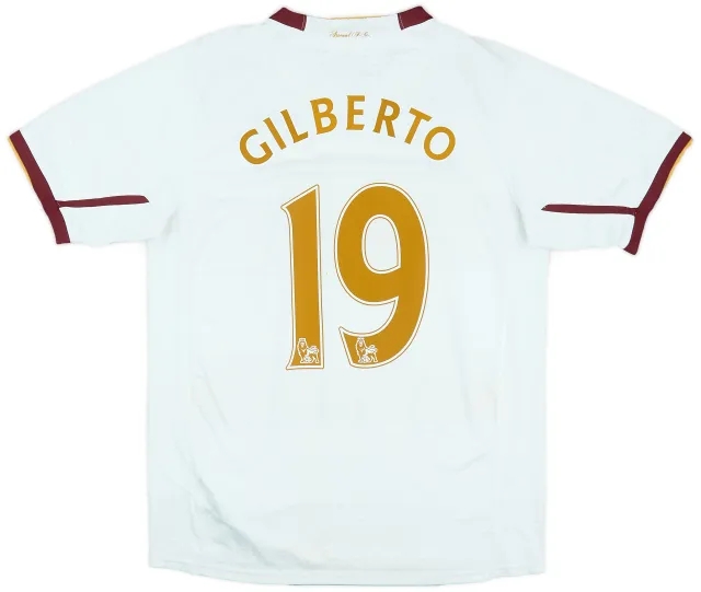 Nike 2007-08 Arsenal Away Shirt Gilberto #19 - 6/10 - (S)