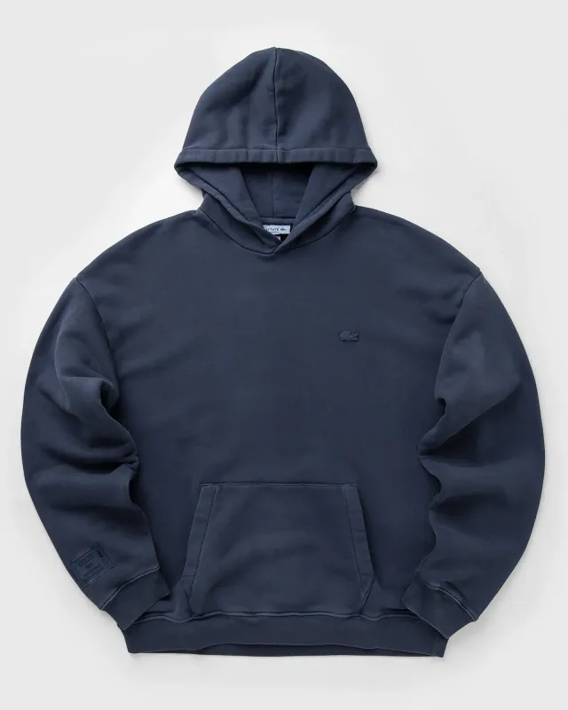 Lacoste Washed Effect Hoodie - Mineral Blue