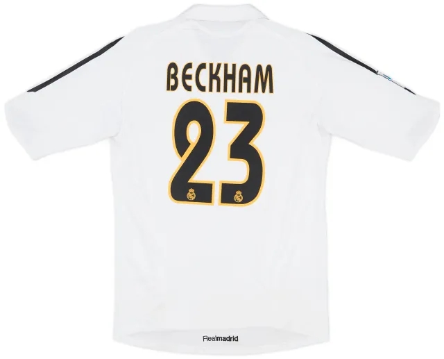 adidas 2004-05 Real Madrid Home Shirt Beckham #23 - 9/10 - (S)