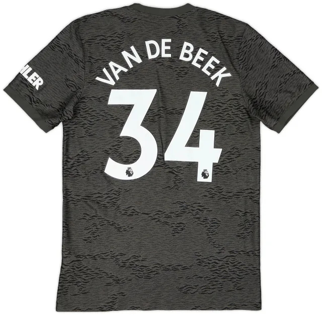 adidas 2020-21 Manchester United Away Shirt Van De Beek #34 - 9/10 - (M)