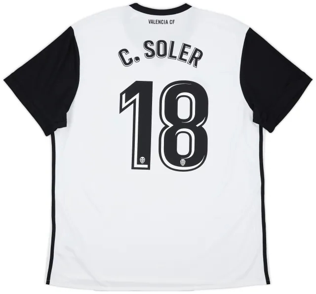 adidas 2017-18 Valencia Home Shirt C.Soler #18 - 9/10 - (XXL)